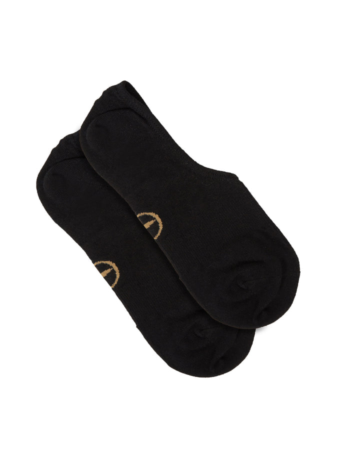 black low rise sock,  invisible 'no sock' look for under trainers with ribbed arch support, reinforced heel and toe, bamboo sport sock