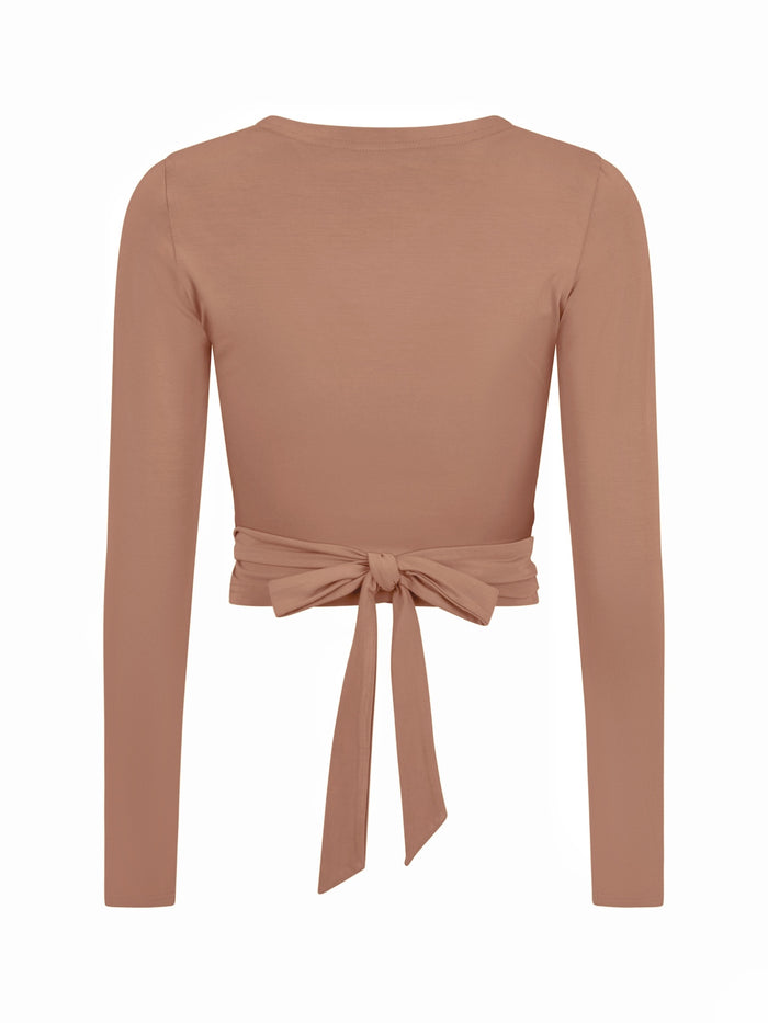 Bamboo Long Sleeve Ballet Wrap - Toffee