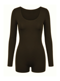 Bamboo Long Sleeve Bodysuit - Cocoa