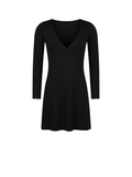 Bamboo Long Sleeve Wrap Dress - Mini - Black