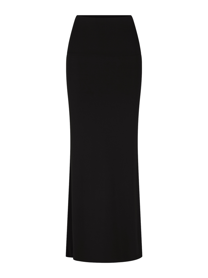 Black bamboo maxi tube pencil skirt, bamboo womens clothing