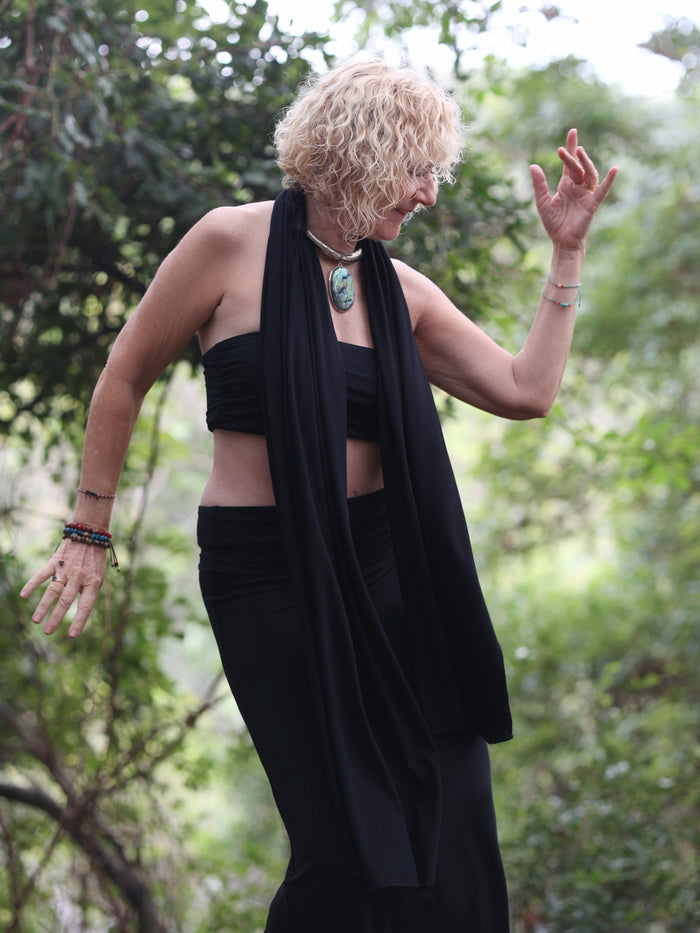 Bamboo Maxi Skirt - Black