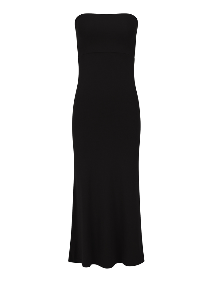 Black bamboo maxi tube pencil skirt, bamboo womens clothing