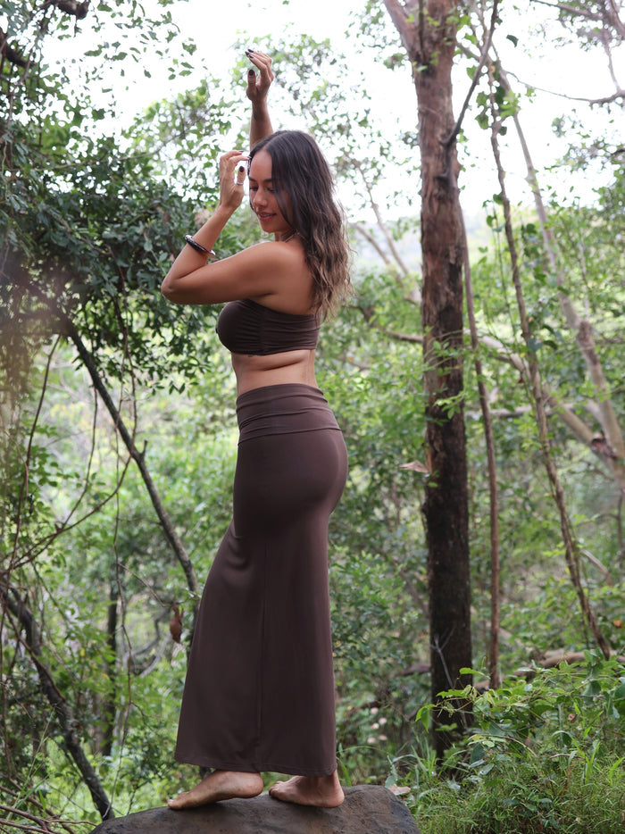 Bamboo Maxi Skirt - Cocoa