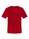 chili red generous classic fit tee, soft neckband, crew neckline, short sleeve, men's bamboo clothing