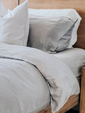 pillow slip set in 'artarctica' light grey, bamboo bedding