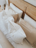 pillow slip set in macadamia, bamboo bedding