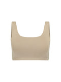 caramel reversible bra, high or low scoop neckline and wide shoulder straps, wireless bra, women's bamboo underwear