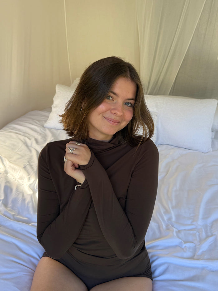 Bamboo Skivvy Turtleneck - Cocoa