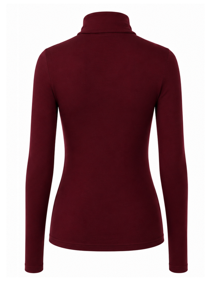 Bamboo Skivvy Turtleneck - Mulberry