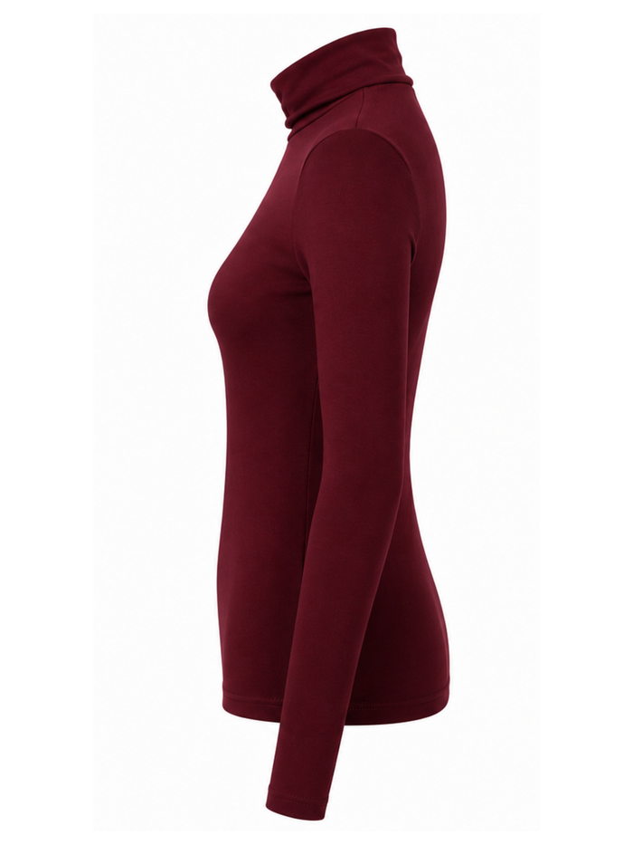 Bamboo Skivvy Turtleneck - Mulberry