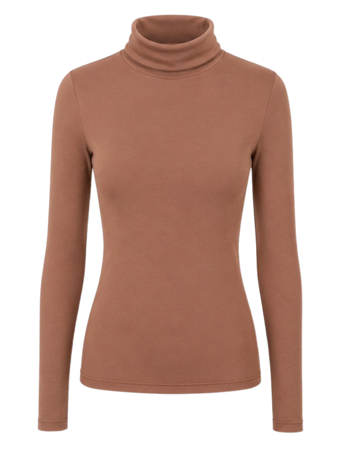 Bamboo Skivvy Turtleneck - Toffee