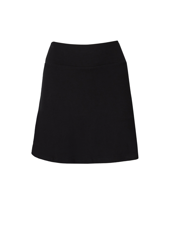 black women's skort, skirt with hidden bike shorts underneath, women's bamboo clothing