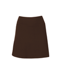 cocoa brown women's skort, skirt with hidden bike shorts underneath, women's bamboo clothing