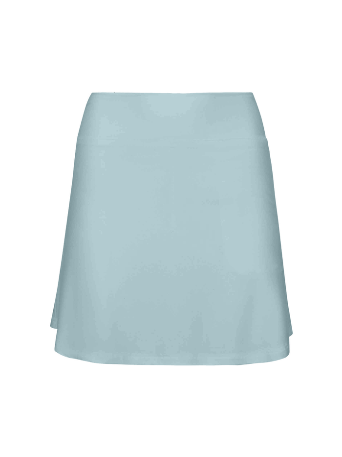 light Topaz blue women's skort, skirt with hidden bike shorts underneath, women's bamboo clothing