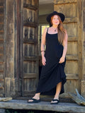 Bamboo Swing Maxi Dress - Black