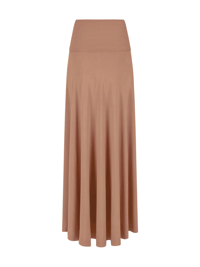 Bamboo Swishy Skirt Maxi - Toffee