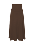 Cocoa swing style long swishy skirt, converts to dress, mid - low calf length, double layered deep waistband, women's bamboo clothing
