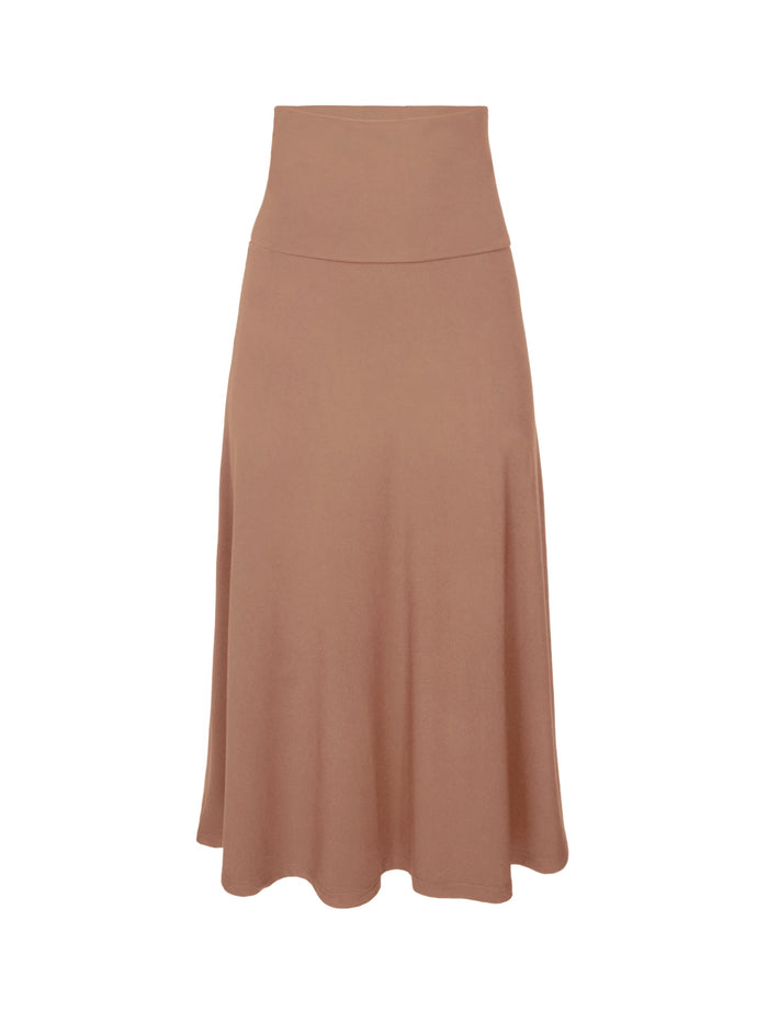 Bamboo Swishy Skirt Midi - Toffee