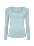 Light blue long-sleeve shirt on a white background
