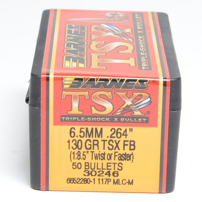 Barnes .264 Diameter 130 Grain Solid Hollow Point TSX 50 Count Bullets