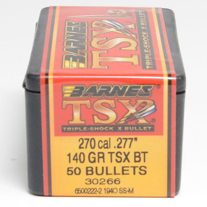 Barnes .277 Diameter 140 Grain Solid Hollow Point TSX 50 Count Bullets