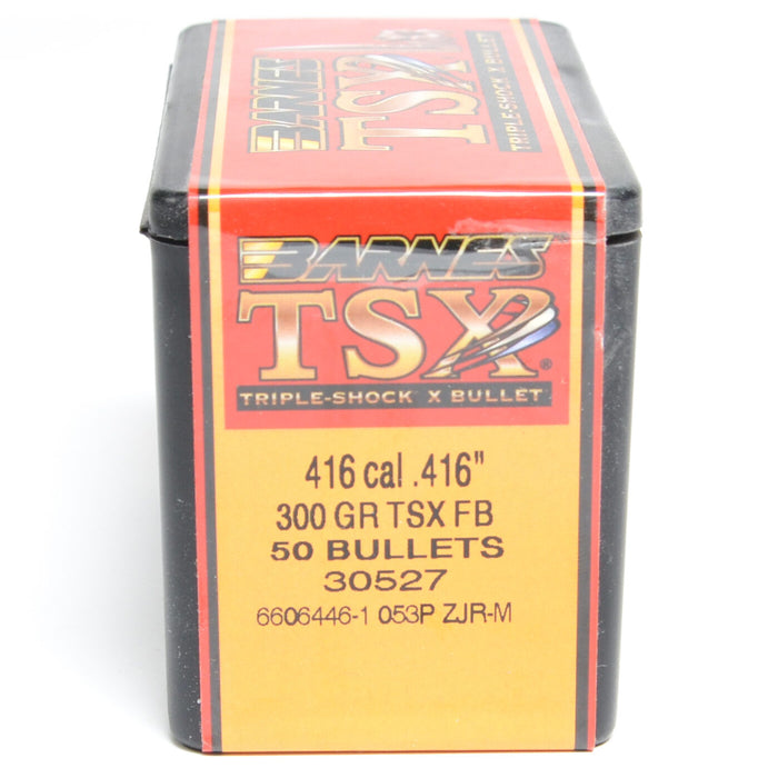 Barnes .416 Diameter 300 Grain Solid Hollow Point TSX 50 Count Bullets