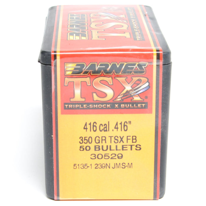 Barnes .416 Diameter 350 Grain Solid Hollow Point TSX 50 Count Bullets
