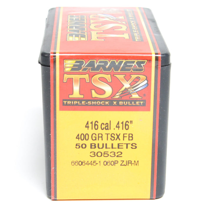 Barnes .416 Diameter 400 Grain Solid Hollow Point TSX 50 Count Bullets