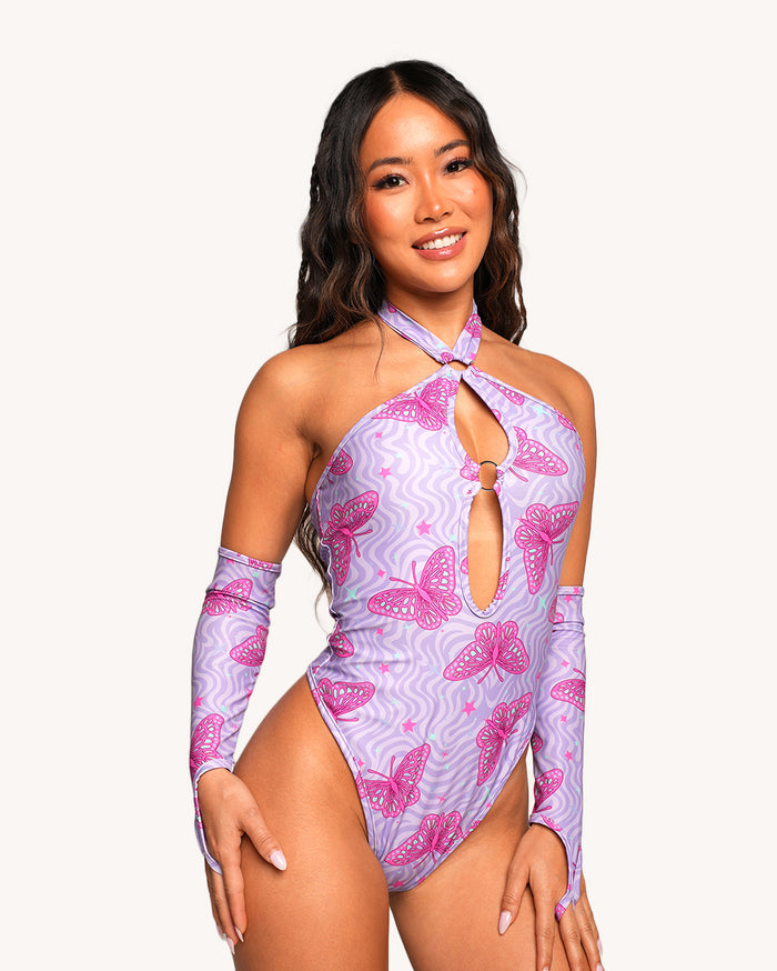 Bass Butterfly Bodysuit With Sleeves