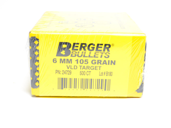Berger .243 Diameter 105 Grain Open Tip Match Target VLD Bullets