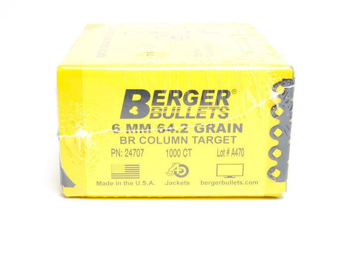 Berger .243 Diameter 65 Grain Boat Tail Hollow Point Target Bullets