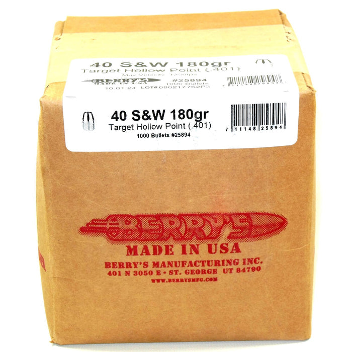 Berrys .401 / 40 180 Grain Hollow Point (1000)