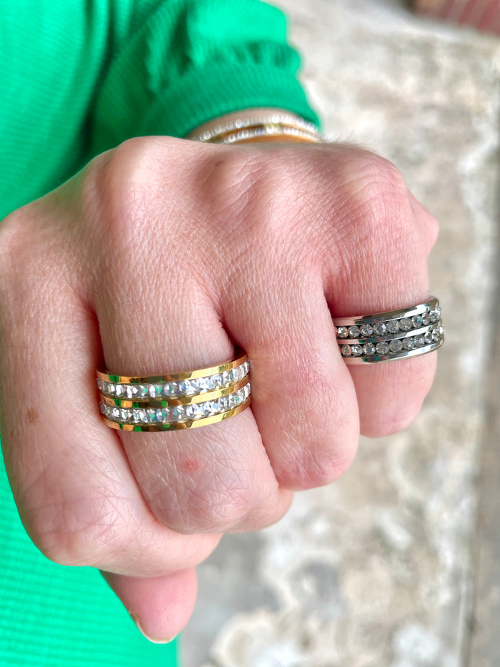 Billy Double Row CZ Ring