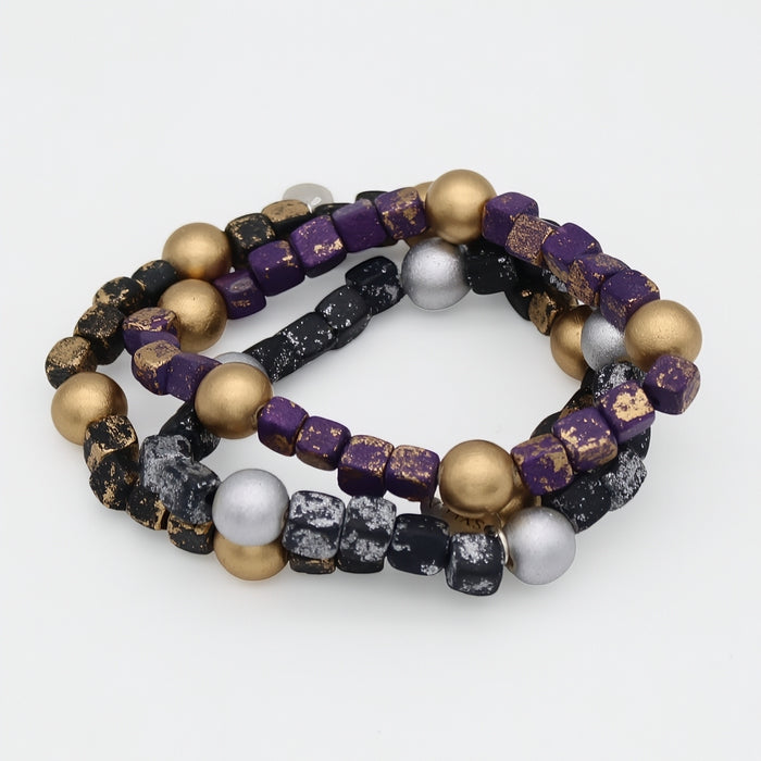 Black and Silver Speckle Bracelet