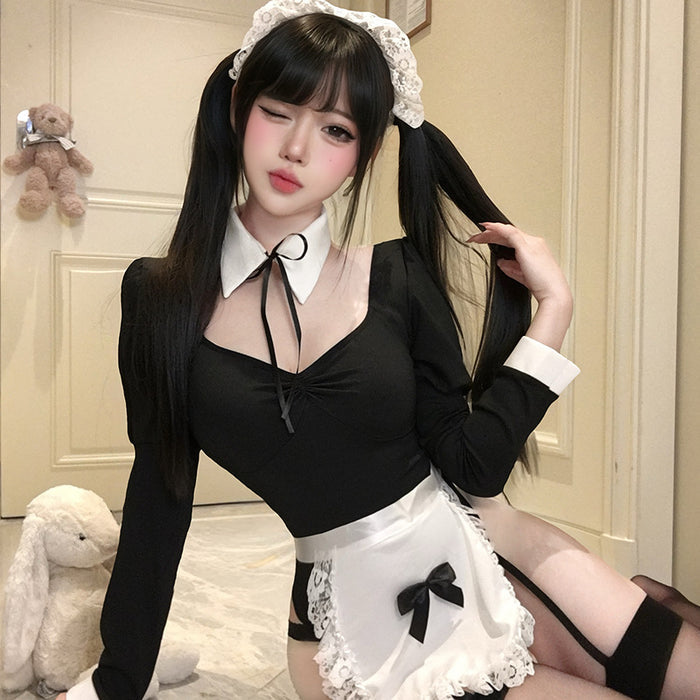 Black bunny girl lingerie design detail