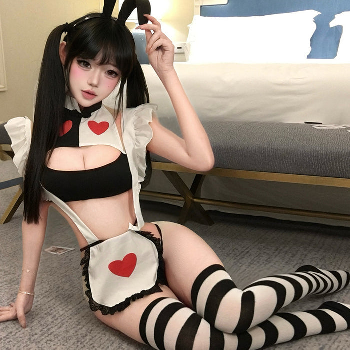 Black maid costume lingerie product detail
