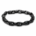 Black Stainless Steel Marina Chain Link Bracelet