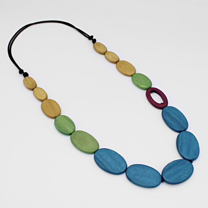 Blue and Green Shiori Necklace - Sylca Designs - Chunky Jewelry