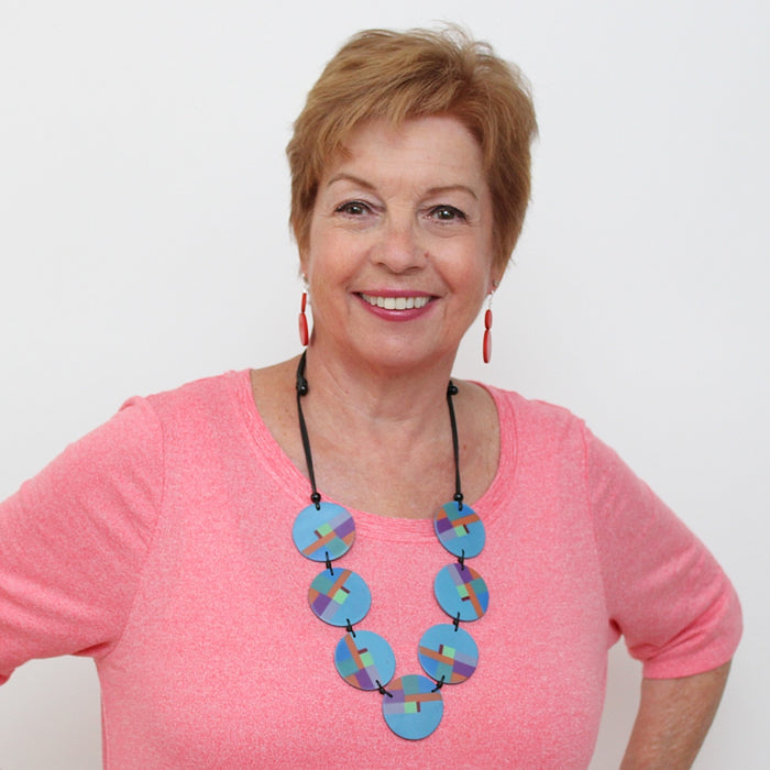 Blue Multi Poppy Necklace - Sylca Designs - Chunky Jewelry