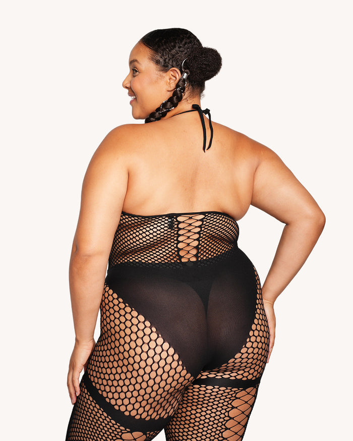 Booth Baddie Fishnet Jumpsuit