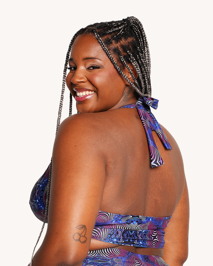 Brain Candy Halter Top with Sleeves