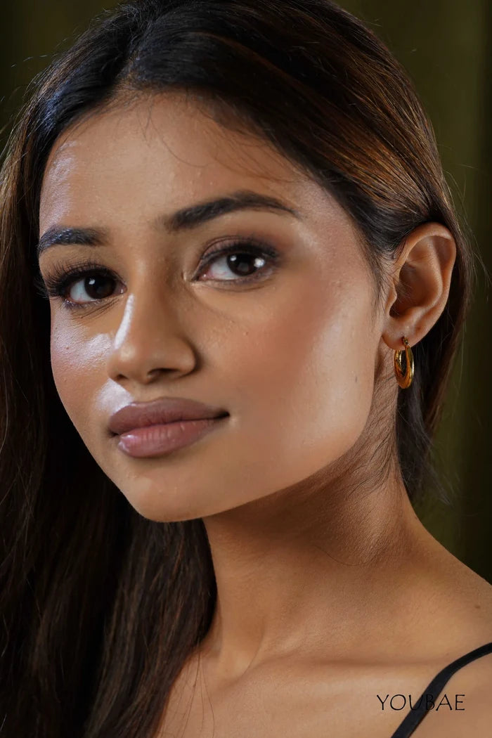 Brielle Hoops, Anti-Tarnish Steel Earrings