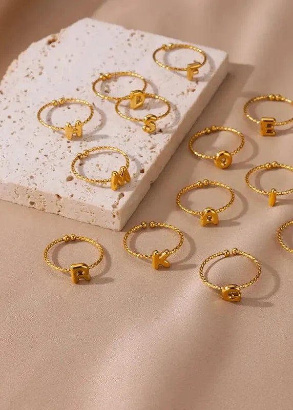 Bubble Letter Adjustable Ring | Pre-Order