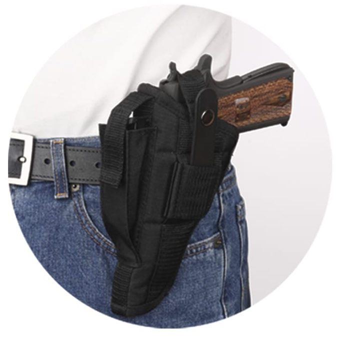 Bulldog Cases Belt Clip Holster Right Hand Most 1911 Style Semi Autos Nylon Black Large