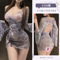 Sheer kimono robe fabric detail