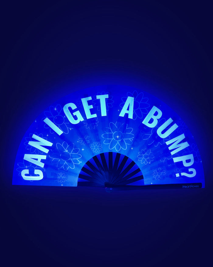 Can I Get A Bump UV Reactive Hand Fan