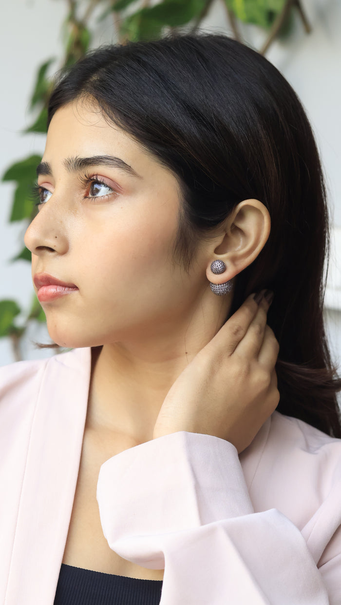 Cao 2 in 1 AD Stud Earrings