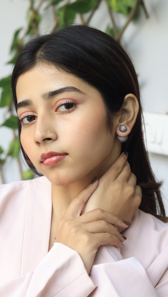 Cao 2 in 1 AD Stud Earrings
