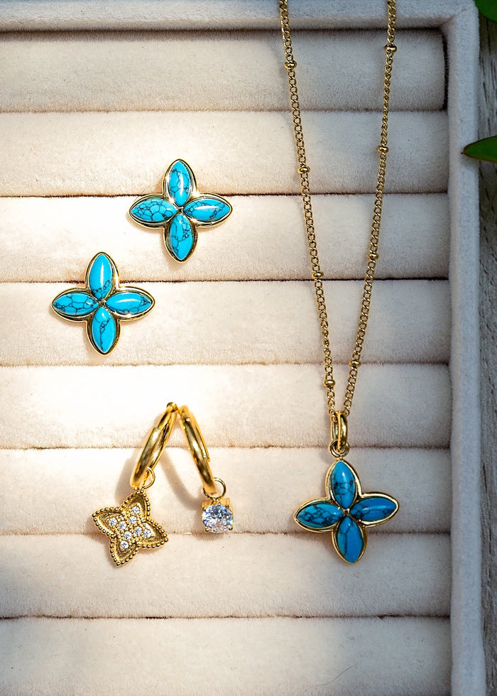 Carissa Studs in Turquoise